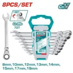 Jeux de clés mixte à cliquet flexible 8pcs