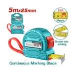 Mètre ruban en acier TOTAL 5 m x 25 mm