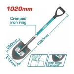 PELLE EN ACIER TOTAL AVEC MANCHE EN FIBRE DE VERRE