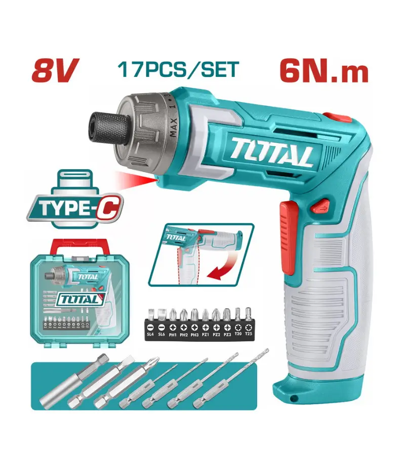 Design sans titre (9) Tournevis sans fil Total 8V, 6NM - – Image 1